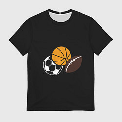 Мужская футболка Спортивные мячи