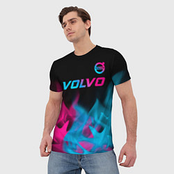 Футболка мужская Volvo Neon Gradient, цвет: 3D-принт — фото 2