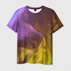 Мужская футболка Неоновые фонари на шёлковой поверхности - Фиолетов