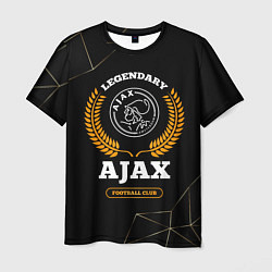 Мужская футболка Лого Ajax и надпись Legendary Football Club на тем