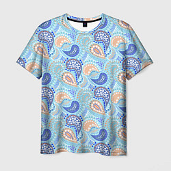 Мужская футболка Турецкий огурец Turkish cucumber blue pattern