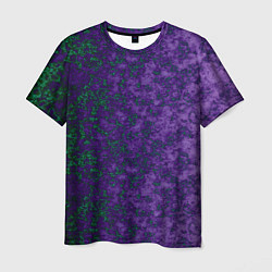 Мужская футболка Marble texture purple green color