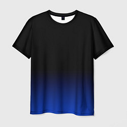 Мужская футболка Черный с синим градиент