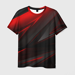 Мужская футболка Red and Black Geometry