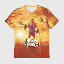 Мужская футболка Hello Neighbor Привет сосед Сосед с лопатой