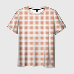 Мужская футболка Light beige plaid fashionable checkered pattern