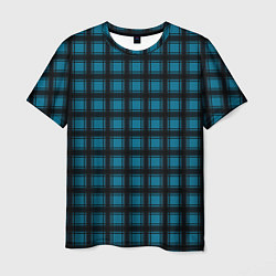 Мужская футболка Black and blue plaid
