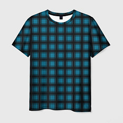 Мужская футболка Black and blue plaid