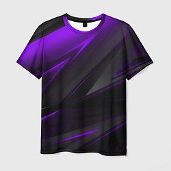 Мужская футболка Geometry Черный и фиолетовый