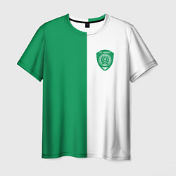 Футболка мужская ФК Ахмат бело-зеленая форма, цвет: 3D-принт