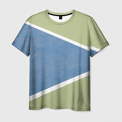 Мужская футболка Абстрактная геометрическая компиляция - Зелёный