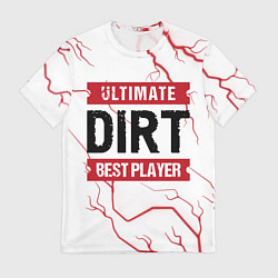 Мужская футболка Dirt: красные таблички Best Player и Ultimate