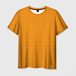 Мужская футболка Оранжевые классические узоры