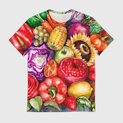 Футболка мужская Вкусное изобилие, цвет: 3D-принт