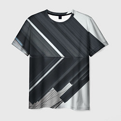 Мужская футболка Абстрактные геометрические линии - Белый