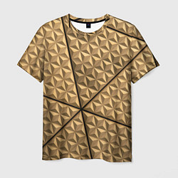 Мужская футболка Абстрактное металлическое покрытие - Золотой