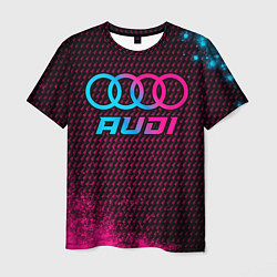 Мужская футболка Audi - neon gradient