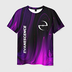 Мужская футболка Evanescence violet plasma