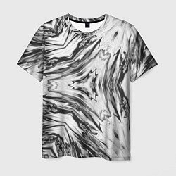 Мужская футболка Черно-белый абстрактный узор Трио