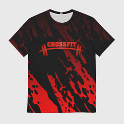 Футболка мужская КРОССФИТ - Красные пятна, цвет: 3D-принт