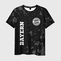 Мужская футболка Bayern sport на темном фоне: символ и надпись верт