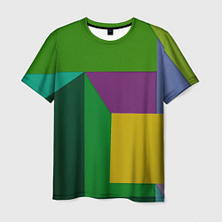 Мужская футболка Абстрактный случайный набор геометрических фигур -