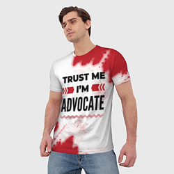 Футболка мужская Trust me Im advocate white, цвет: 3D-принт — фото 2