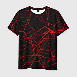 Мужская футболка Intersecting red rays