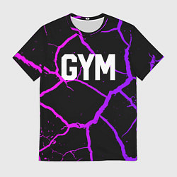 Мужская футболка Gym - Трещины неоновые