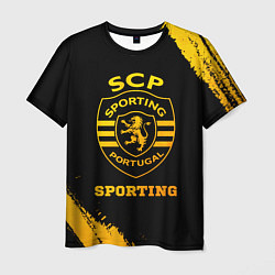 Футболка мужская Sporting - gold gradient, цвет: 3D-принт