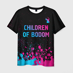 Мужская футболка Children of Bodom - neon gradient: символ сверху