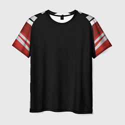 Мужская футболка Кроссфит униформа - Красная абстракция
