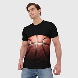 Футболка мужская Basketball ball, цвет: 3D-принт — фото 2
