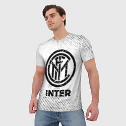 Футболка мужская Inter с потертостями на светлом фоне, цвет: 3D-принт — фото 2