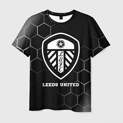 Мужская футболка Leeds United sport на темном фоне