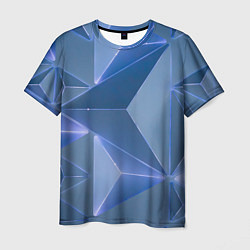Мужская футболка Неоновая киберпанк броня - Синий