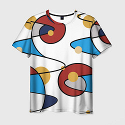 Мужская футболка Абстрактная композиция круги и спирали