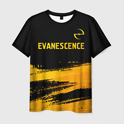 Футболка мужская Evanescence - gold gradient: символ сверху, цвет: 3D-принт