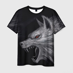 Футболка мужская Агрессивный волк, цвет: 3D-принт