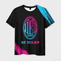 Футболка мужская AC Milan - neon gradient, цвет: 3D-принт