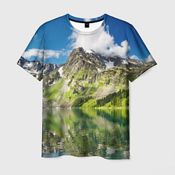 Мужская футболка Живописное горное озеро