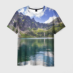 Футболка мужская Прозрачное горное озеро, цвет: 3D-принт