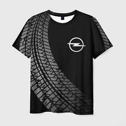 Мужская футболка Opel tire tracks