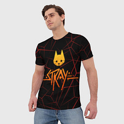 Футболка мужская Stray cat игра блуждающий кот, цвет: 3D-принт — фото 2