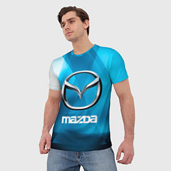 Футболка мужская Mazda - sport - абстракция, цвет: 3D-принт — фото 2