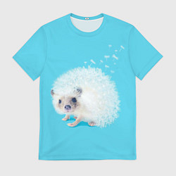 Футболка мужская Белый ежик одуванчик, цвет: 3D-принт