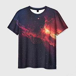 Мужская футболка Космическое пламя