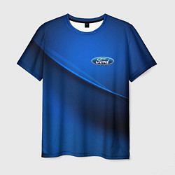 Мужская футболка Ford - синяя абстракция