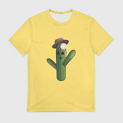 Мужская футболка Кактус с шляпой