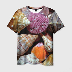 Мужская футболка Композиция из океанских ракушек
